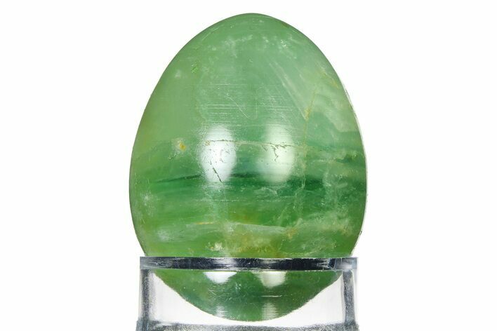 Polished Green Fluorite Egg - Fluorescent! #322466